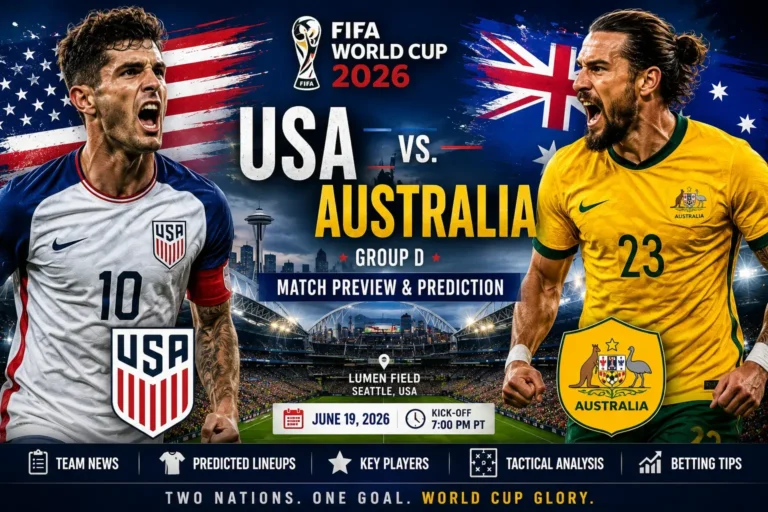 USA vs. Australia Prediction: Match Preview, Team News, Predicted Lineups & Betting Analysis