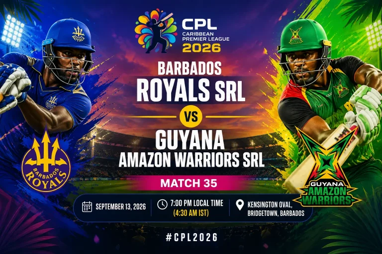 Barbados Royals SRL vs Guyana SRL Preview & Prediction